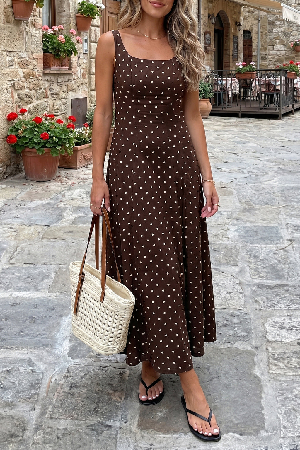 Preorder!! Mocha Dot Dress - estimated arrival 1-2 weeks