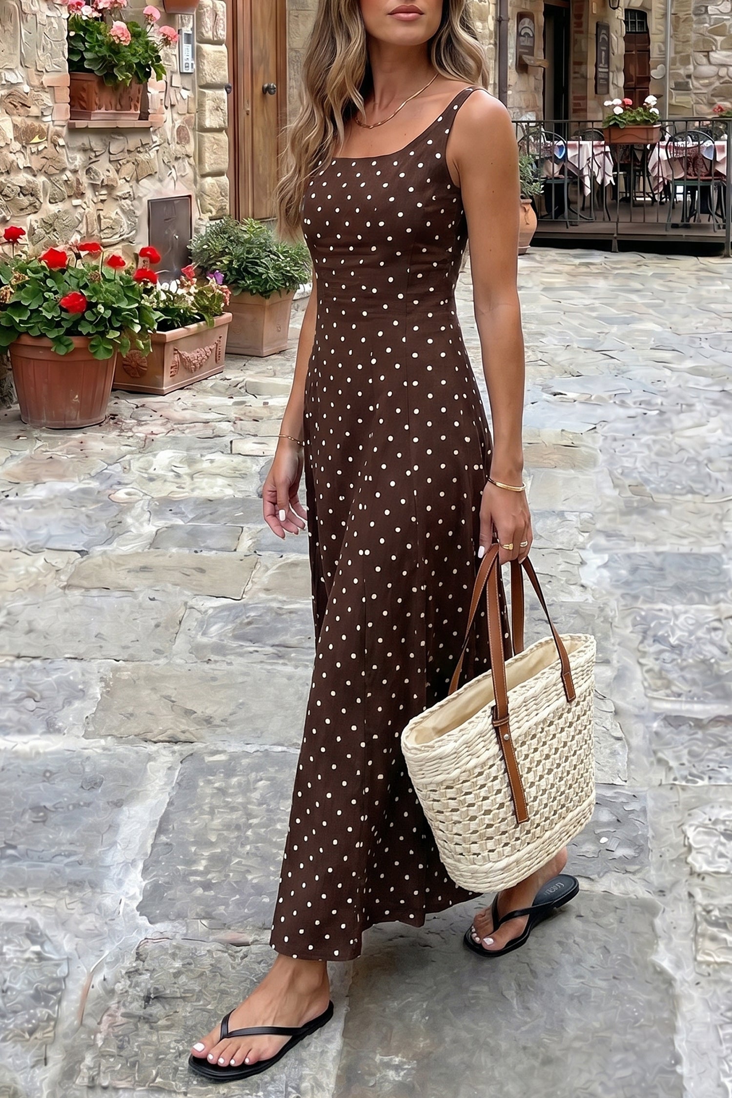 Preorder!! Mocha Dot Dress - estimated arrival 1-2 weeks